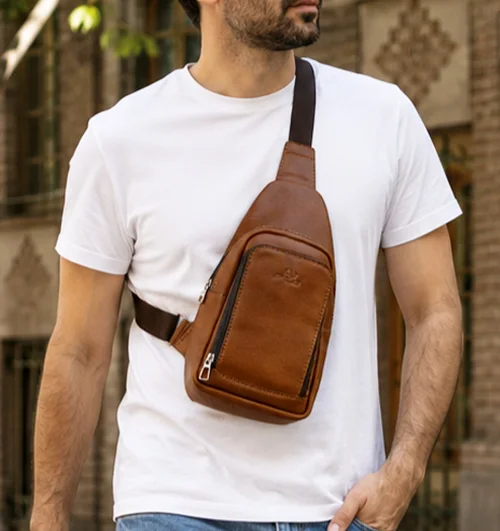 کیف کراس بادی "summer" چرم طبیعی دست دوز