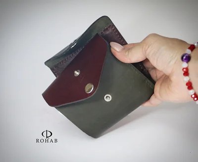 کیف پول p04 چرم طبیعی دست دوز